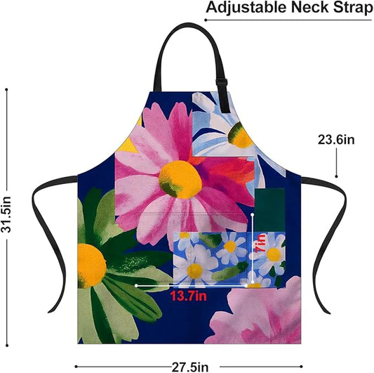 Apron Adjustable Waterproof with Two Deep Pockets Wowen men for Summer BBQ Pool Parties & Resorts
