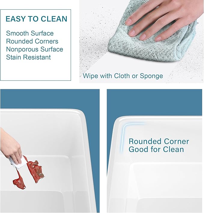 Double Bowl Farmhouse Sink White 33 x 18 Inch, Firecaly Apron Front Undermount Farm Sink Reversible(Sleek & Fluted Optional), Heavy-duty Dual Basin 50/50, for Kitchen