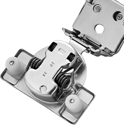 Ravinte 60 Pack 30 Pair 1-1/4 inch Overlay Cabinet Hinges Kitchen Soft Close Hidden Door Hinges for Kitchen Cabinet Stainless Steel Adjustable Satin Nickel Cupboard Hardware