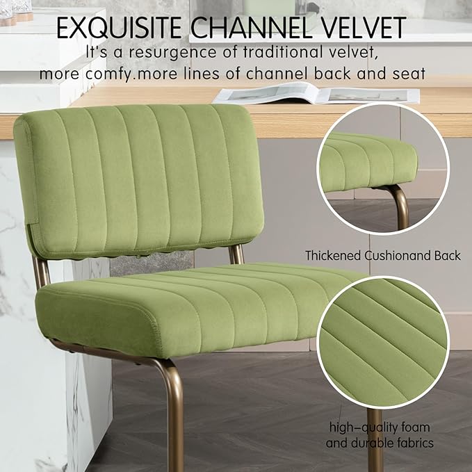 Okeysen Bar Stools Set of 2,Counter Height Bar Chairs,24 inch Tall Bar Stool with Back,Barstools Bar Height Set of 2,Kitchen Counter Stools Modern Velvet Barstools for Island Dining Party