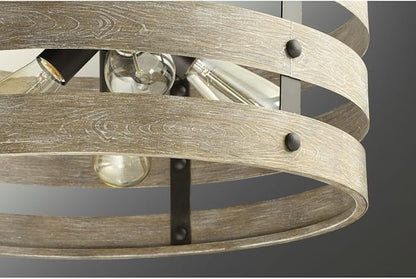 Gulliver Collection 4-Light Coastal Pendant Light Graphite