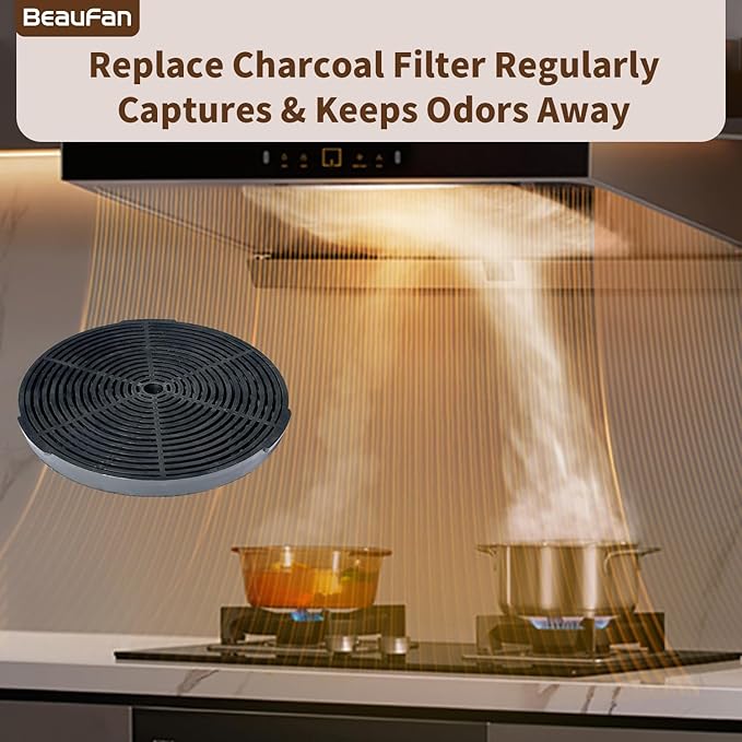 WRHF005S2 Carbon Charcoal filters Fit for Winflo 30 In. Convertible Stainless Steel Glass Island/Wall Mount Range Hood (Set of 4)