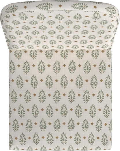 HomePop Rounded Back Upholstered Dining Chair - Sage Paisley Medallion (Single Pack)