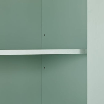 Crosley Furniture Holbrook Traditional Tall Kitchen Pantry, Laundry Room Cabinet, Bathroom Storage Cabinets, Distressed Seafoam Blue