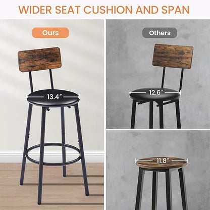 Pub Set Kitchen Dining Sets Home Bar Furniture Breakfast Nook Gatherings Counter Height Table and Chairs Compact Apartment Entertaining, Space Saving Bistro Set, Kitchen Island Seating with Stools