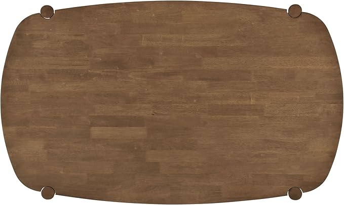 Solid Wood Dining Table Mid-Century Modern Dining Table with Rounded Edges Stylish Kitchen Table for Home Practical