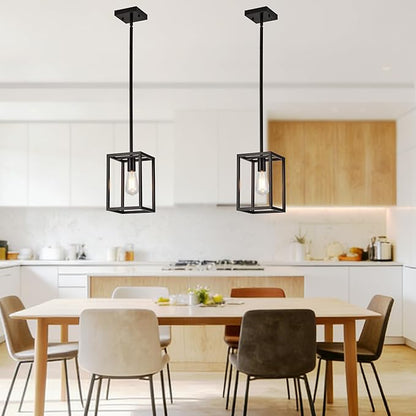 Kitchen Light fixtures Pendant Lighting Chandeliers for Dining Rooms, Mini Pendant Lights 1-Light Modern Hanging Light Fixture Matte Oil-Rubbed Bronze Industrial for Kitchen Island