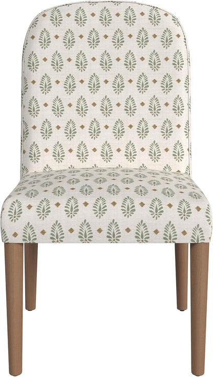 HomePop Rounded Back Upholstered Dining Chair - Sage Paisley Medallion (Single Pack)