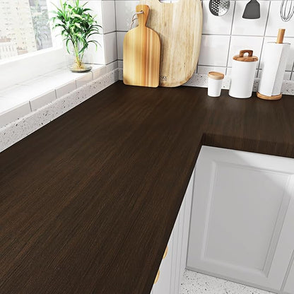 WESTICK Wood Contact Paper for Countertops Waterproof Wood Peel and Stick Wallpaper Self Adhesive Removable Wooden Grain Contact Paper for Cabinets and Drawers Kitchen Bathroom Vanity Desk 15.8" x 78"