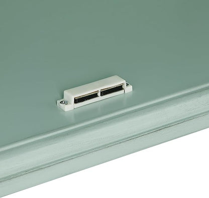 Crosley Furniture Holbrook Traditional Tall Kitchen Pantry, Laundry Room Cabinet, Bathroom Storage Cabinets, Distressed Seafoam Blue