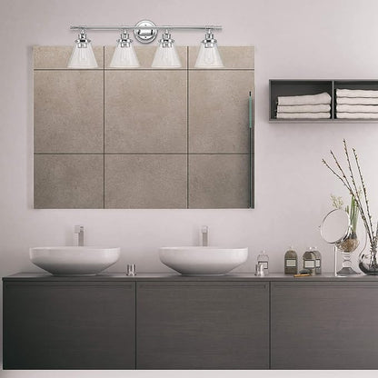 Globe Electric 51446 Parker, 4, Chrome Vanity Light, Bulb Not Included