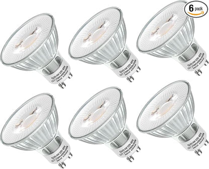 SerBion Halogen Light Bulbs 2 Pin - Gu10 Bulb MR16 Shape, Long Lasting, 6 Packs (4, Watts)