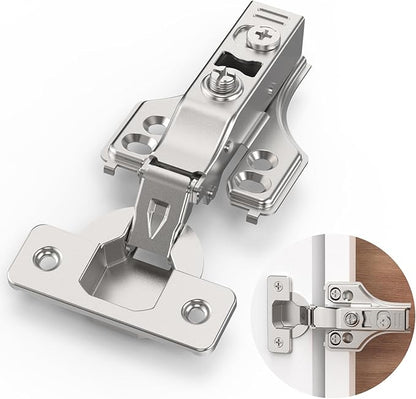 5 Pairs 10 Packs Full Overlay Soft Close Cabinet Hinges,3/4 inch Face Frame Soft Close Hinges with Hydraulic Damper,Concealed 3D Adjustable for Face Frame&Frameless Cabinets
