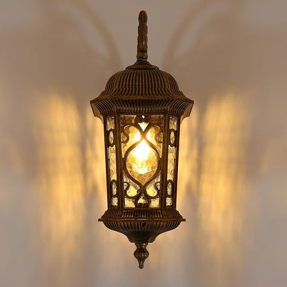 Outdoor Wall Light Fixtures, IP55 Waterproof Outside Wall Lantern Retro Exterior Wall Sconces Vintage Wall-Mounted Lights for Garage House Porch Doorway, E26 w/o Bulb