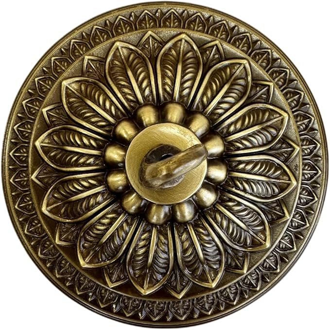 5.9 inches Brass Ceiling Light Canopy Plate, Antique Mounting Canopy Kit for Pendant Light, Hanging Fixture, Chandelier Plate Cover (Retro)