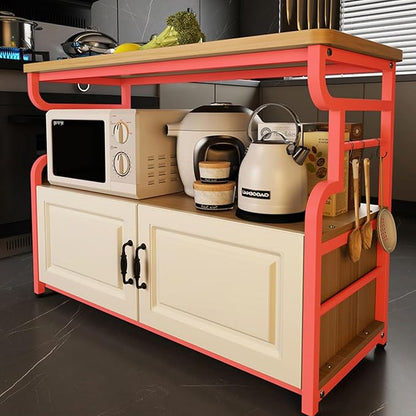 Kitchen Islands, Baker's Rack with Storages,Storage Cabinet, Buffet Cabinet, Multifunctional Storage Rack, Floor-Standing Multi-Tier Cabinet, Storages Table(A1,120cm/47.24in)