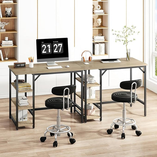 IBUYKE 40”H Bar Table with 3 Storage Shelves, High Dining Table for Kitchen, Counter Table, Industrial Standing Computer Desk UTMJ054Y