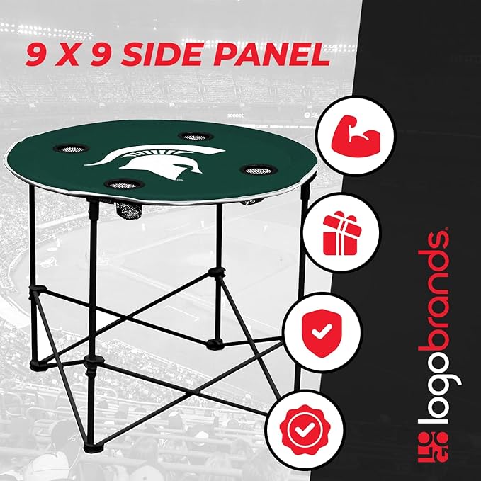 Logo Brands Officially Licensed NCAA Unisex Round Table, One Size, Team Color