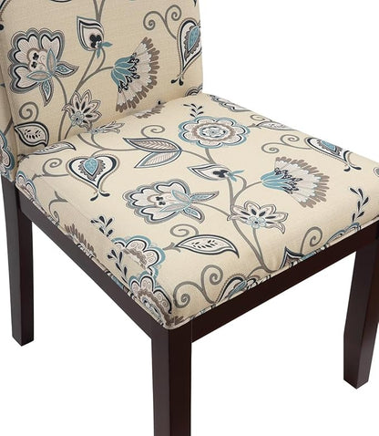 OSP Home Furnishings Dakota Upholstered Parsons Dining Chair with Espresso Finish Wood Legs, Avignon Sky