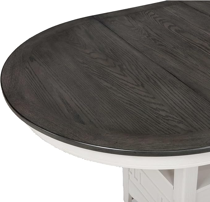 Maykoosh Counter Height Table with LeafModern Dining Table - White Gray Wood FrameKitchen Island Table