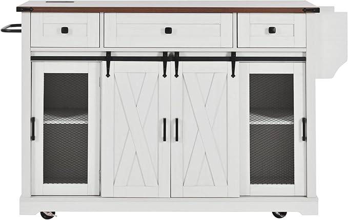 Modern Dining Table Expandable Kitchen Island with Counter Wood Table Console Luxury Easy Clean Living Decor,White