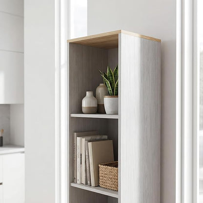 Casaphoria Space-Saving 72" Tall Narrow Bathroom Storage Cabinet, 6-Tier Slim Storage Cabinet with Adjustable Shelves, Anti-Tip Freestanding Display Shelf for Small Spaces, Apartments,White
