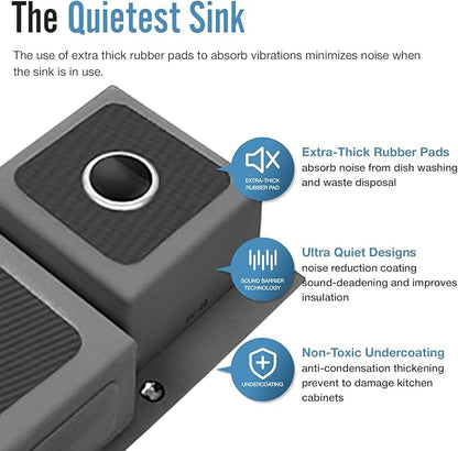 Modern Kitchen Sink Nano-Coated 30.7x16.9 Inch Stainless Steel Kitchen Sink, Drop in & Topmount Double Bowl Sinks with Drainage Pipes and Fruit Baskets