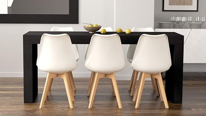 Mobili Fiver, Evolution Dining Table 70.9 x 23.6 in, Ashwood Black with Two Legs, for 6 People, Modern Dining Table for Kitchen, Italian Furniture
