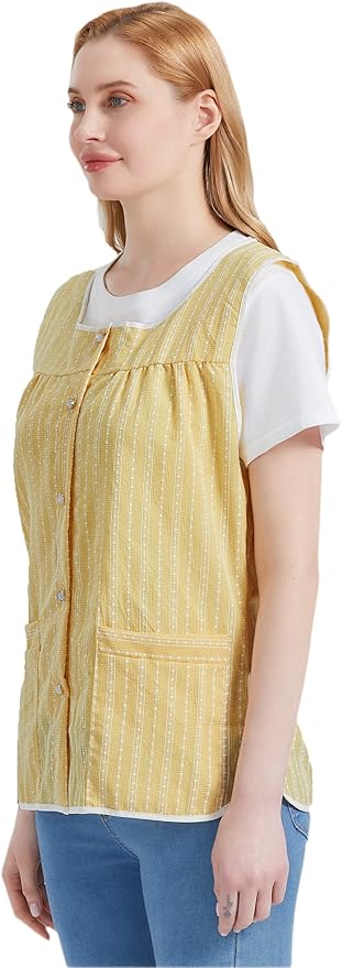 Nanxson Cobbler Aprons for Women with Pockets Smock Apron with Buttons for Cooking Chef Kitchen CF3152