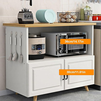 Kitchen Island with Cabinets Buffet Cabinet with Storage Sideboard with Hutch Bakers Rack Storage Cabinets for Dining Room, Kitchen, Living Room （Pantry Cabinet）(B,60x40cm/23.62x15.75in)