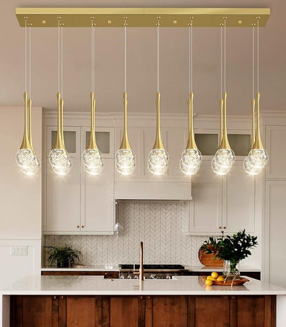 16 Lights Modern Glam Crystal Chandelier for High Ceiling LED Dimmable Pendant Light for Staircase Foyer Enterway Living Room Chandelier Lighting Gold