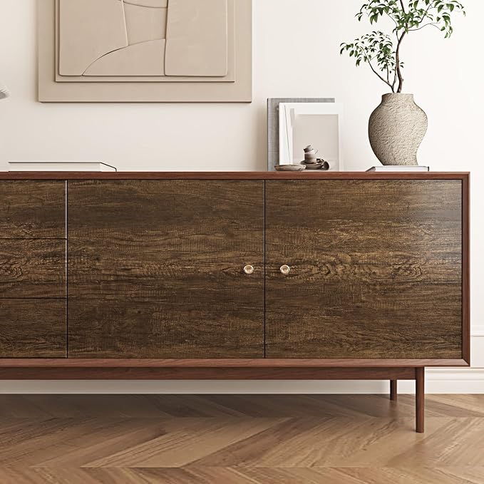 WESTICK Glossy Wood Contact Paper for Countertops Vintage Brown Wood Peel and Stick Wallpaper Waterproof Countertop Contact Paper for Kitchen Table Top Desk Cabinets 15.8" x 196"