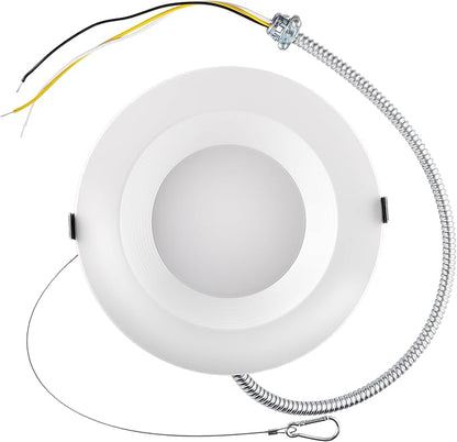 Maxlite RCF6T10WCS Universal Downlight 6 Inch LED Recessed Light - White, Canless, 2700K, 3000K, 3500K, 4000K, 5000K CCT Selectable, 120-277V, Dimmable to 10%, Wet Location Suitable, 107 Degree Angle