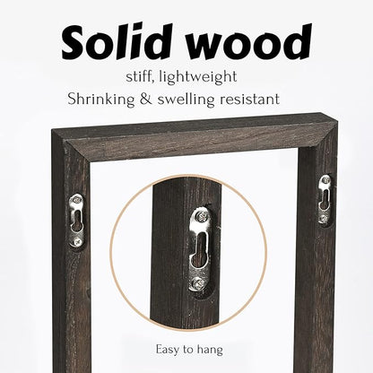 idee-home Floating Shelves for Wall, Rustic Square Hanging Floating Shelves Set of 4 Wood, Wall Decor Mounted Bathroom, Living Room, Kitchen Storage