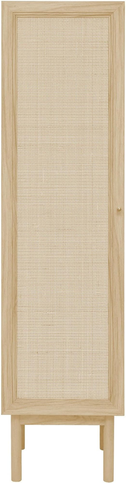 Classe 15.5 x 15 x 60 Freestanding Linen Cabinet in Natural Oak