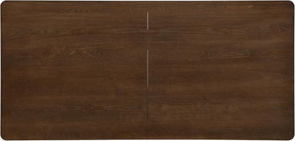 Christopher Knight Home Scout 84 Inch Dining Table for 6 People, Modern Kitchen Table with Pillar Legs, Wooden Rectangular Spacious Dinner Furniture for Dining Room, Home Office, Walnut