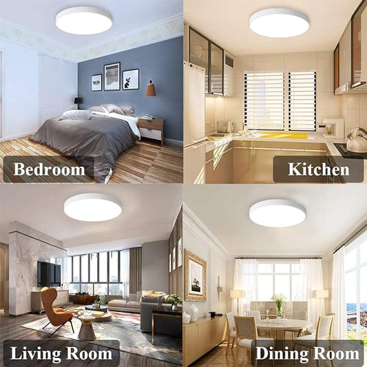 Ganeed LED Ceiling Lights,39W 19.6Inch Modern Ceiling Lamp,Flush Mount Lighting Fixture Round,6500K Cool White Ceiling Lighting for Dining Hallway Living Kitchen Bedroom Room