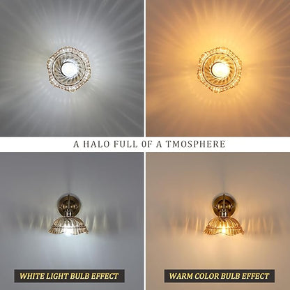 Shenmoyl Semi Flush Mount Vintage Lights Fixture with Amber Pumpkin Hat Glass, 4.72" Modern Ceiling Light for Bathroom, Kitchen, Bedroom