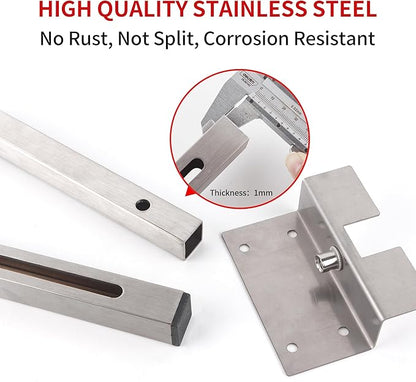 CPT-4 Undermount Sink Supports Brackets Adjustable Stainless Steel Installation Kit for Heavy Duty Undermount Kitchen Sink (36-51 inches（91-130cm）)