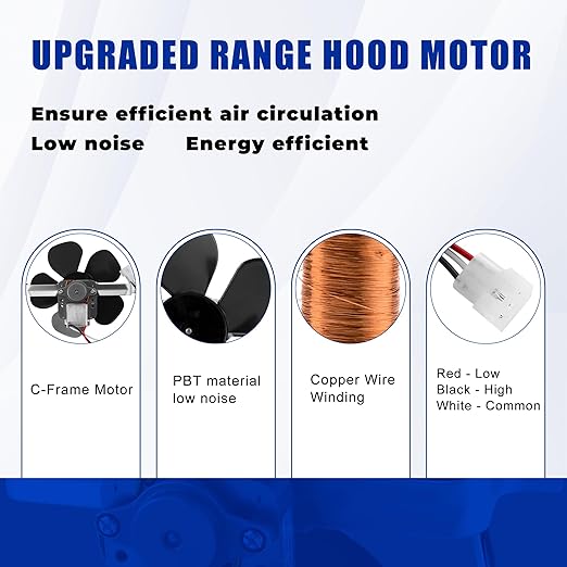 S97012248 97012248 99080492 Range Hood Fan Motor Fit for Br-oan Nu-Tone LL6300 RL6100 Range Hood - Replace 99080363 BP17 99080533 1172615 byTOMOON