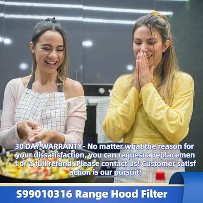S99010316 Range Hood Grease Filter 11 1/4" x 11 3/4", Kitchen Hood Filter 5-layer aluminum mesh for BPQTAF, WA65AF, NTK7450000, 990721400, 990721400A 2-pack