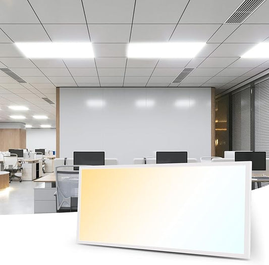 Art3d 1 Pack 2x4 FT LED Flat Panel Light, 3CCT Selectable Color Temperature 3000K/4000K/5000K, 0-10V Dimmable 5500LM Flush Mount Ceiling Light, 20W/30W/40W Drop Ceiling Light, UL&ETL Listed