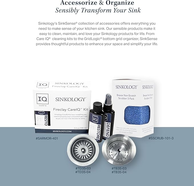 Sinkology Eden 18" White Fireclay Undermount Kitchen Sink, Undermount Installation, Surefire Finish