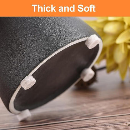 Felt Cabinet Door Bumpers-Small Felt Pads for Cabinet Doors, 3/8" Diameter 100PCS, 5mm Thick Self Adhesive Beige