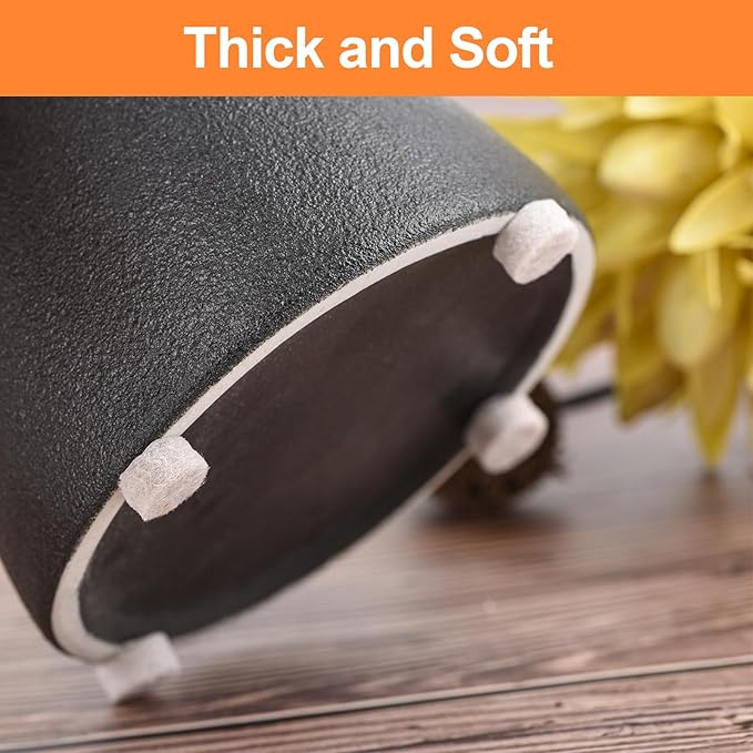 Felt Cabinet Door Bumpers-Small Felt Pads for Cabinet Doors, 3/8" Diameter 100PCS, 3mm Thick Self-Adhesive Beige