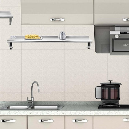 Hally Stainless Steel Shelf 12 x 72 Inches 345 lb, NSF Commercial Wall Mount Floating Shelving for Restaurant, Kitchen, Home and Hotel