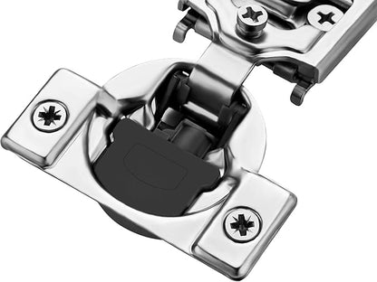 Ravinte 2 Pack 1 Pair 3/4 inch Overlay Cabinet Hinges Kitchen Soft Close Cabinets Hinges Hidden Door Hinge for Kitchen Cabinet Hinges Stainless Steel Adjustable Hinges Satin Nickel Cabinet Hardware