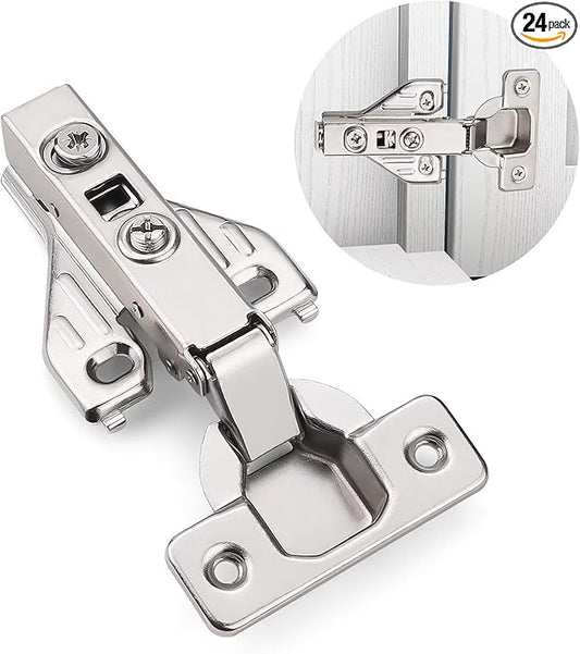 Probrico 12 Pairs Soft Closing Cabinet Hinges - Full Overlay Concealed Face Frame Corner for Kitchen Cabinets