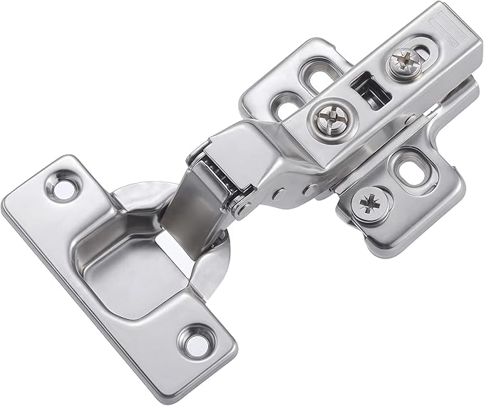 20 Pack Inset Soft Close Cabinet Hinges, Frameless European Kitchen Cabinet Hinges 35mm Cup Clip-On 3D Adjustment Concealed Cabinet Door Hinges Nickel Plated Finish