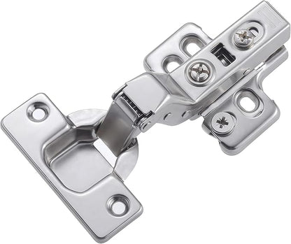 10 Pack 5 Pairs Soft Close Inset Cabinet Hinges European Kitchen Heavy-Duty Frameless Adjustable Concealed 35mm Cup 3D Clip-On Two-Way Hinge Nickel Plated Finish